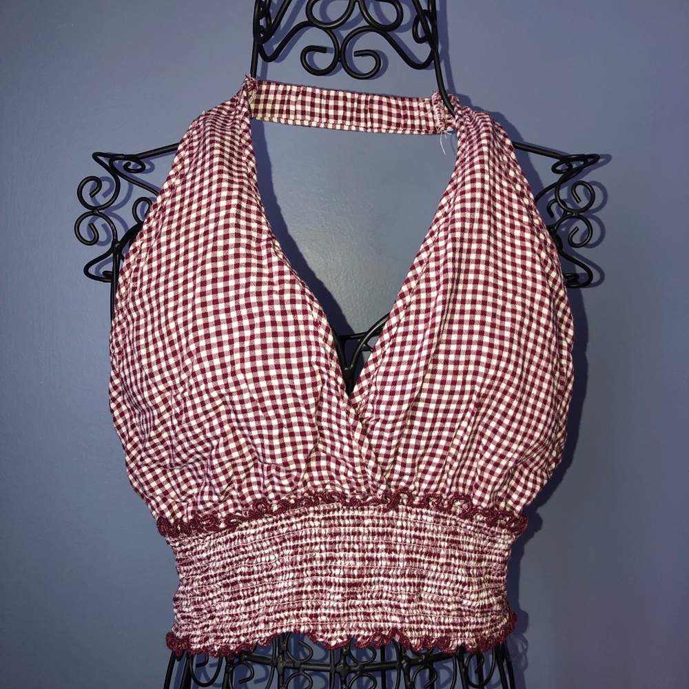 Red and White checkered crop top!! 🇺🇸